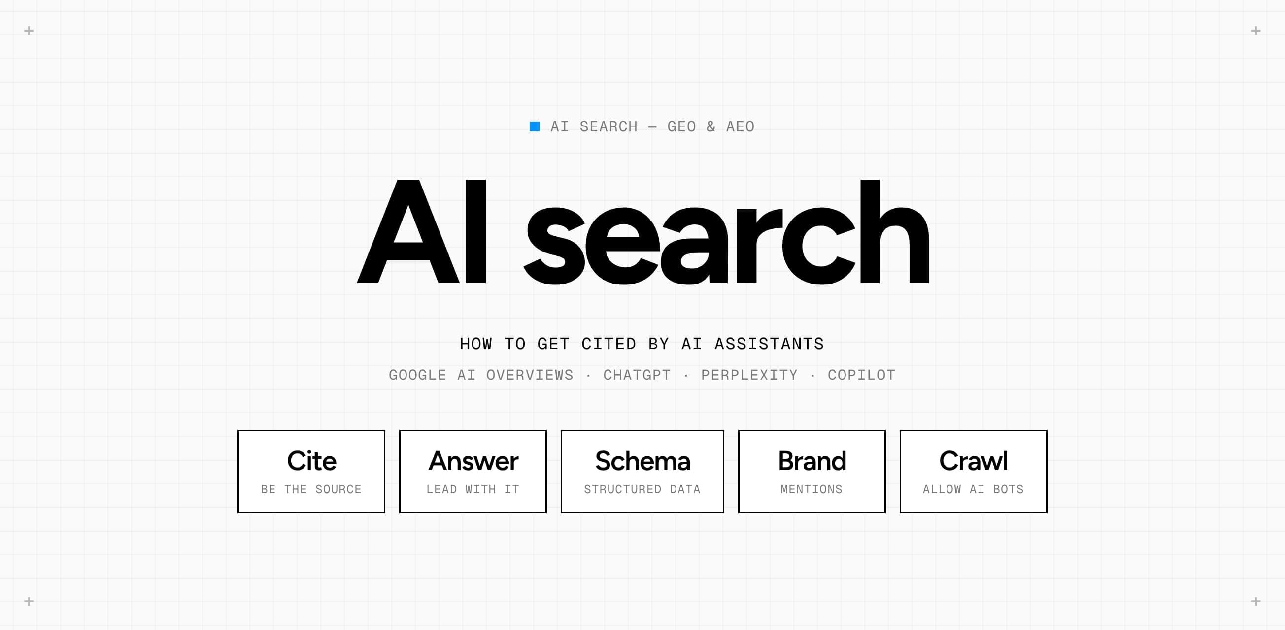 Wat AI-assistenten nodig hebben voordat ze je noemen: de bron zijn, beginnen met het antwoord, structured data, merkvermeldingen en toegang voor AI-crawlers