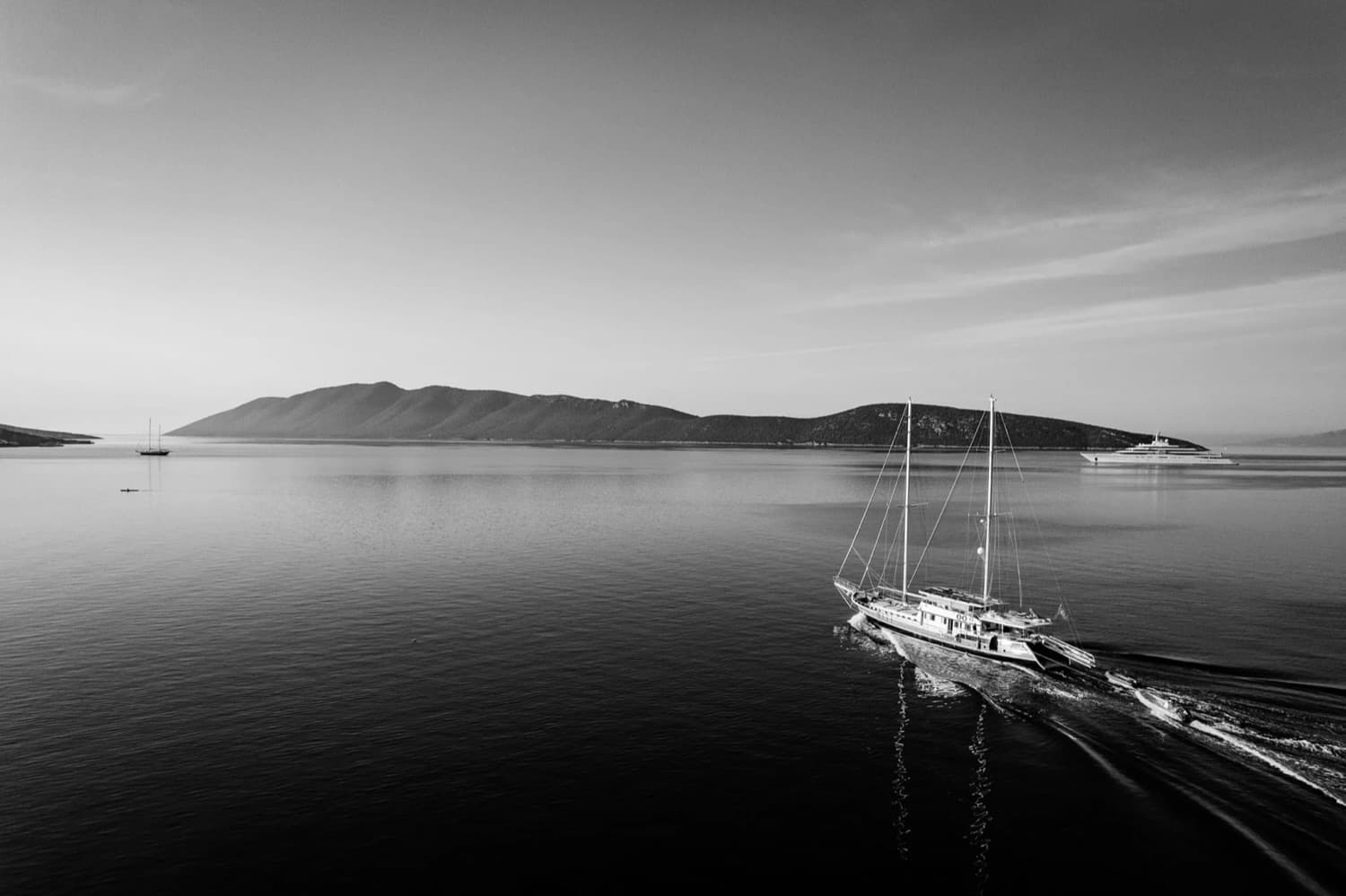 A calm bay at dawn
