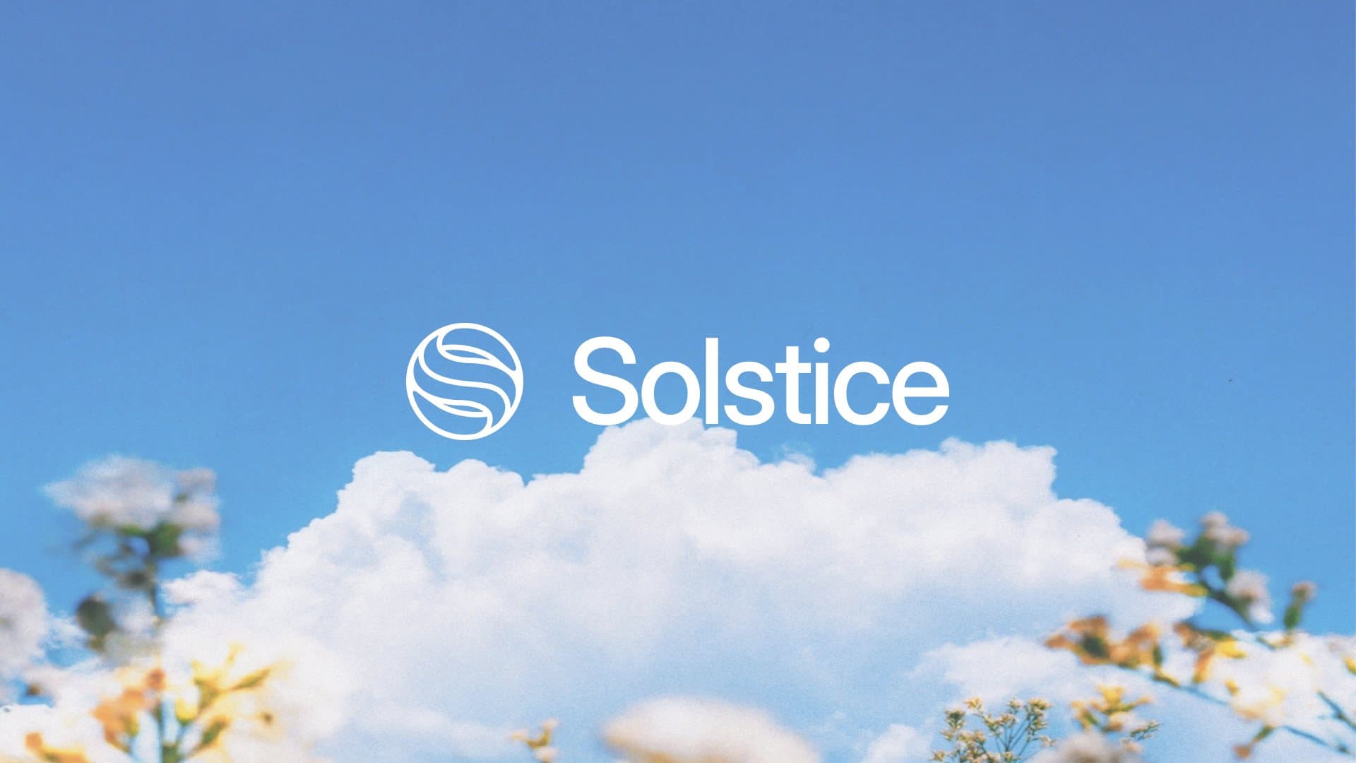 The Solstice mark over clouds and a summer sky