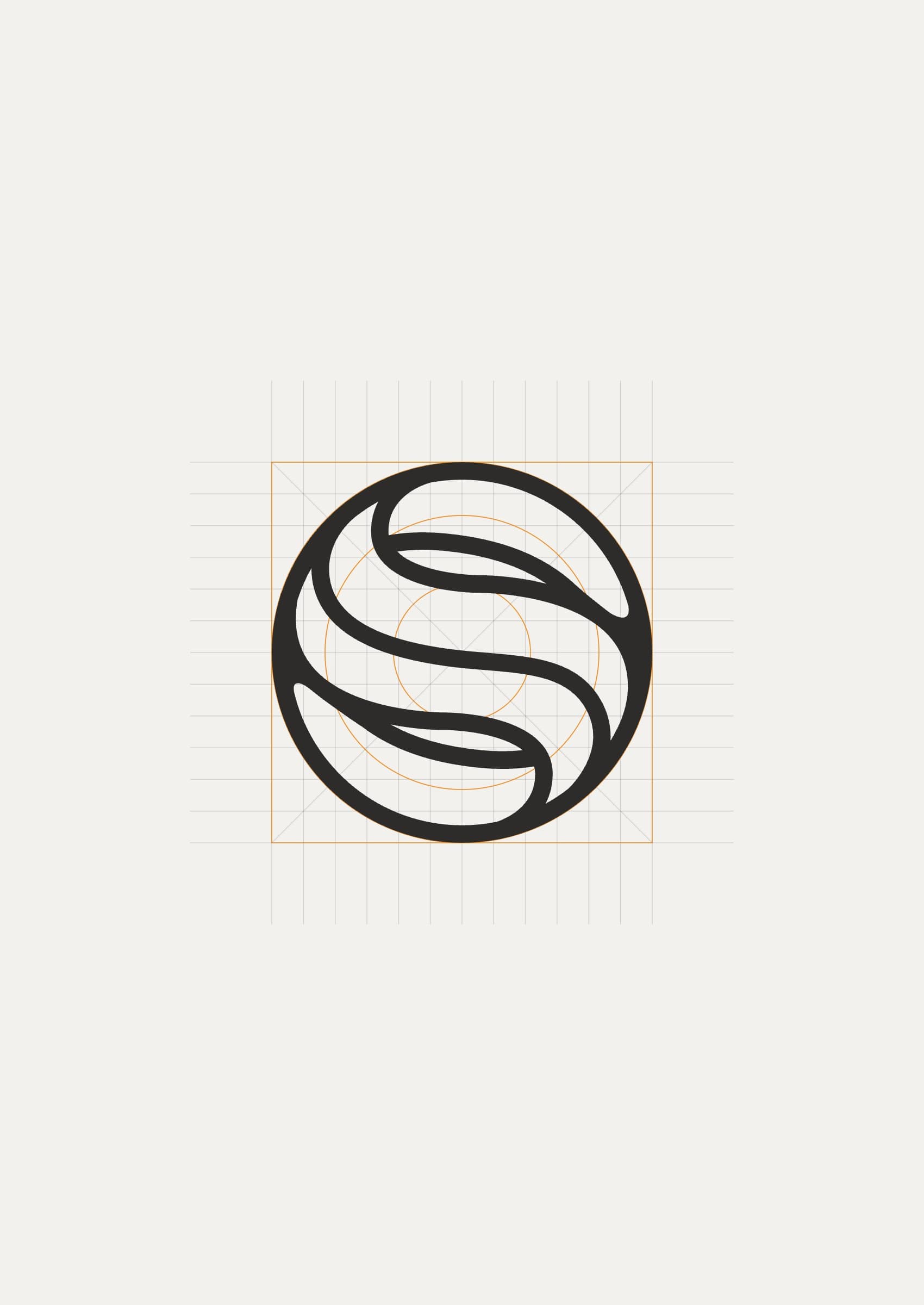 The S mark on its keyline grid